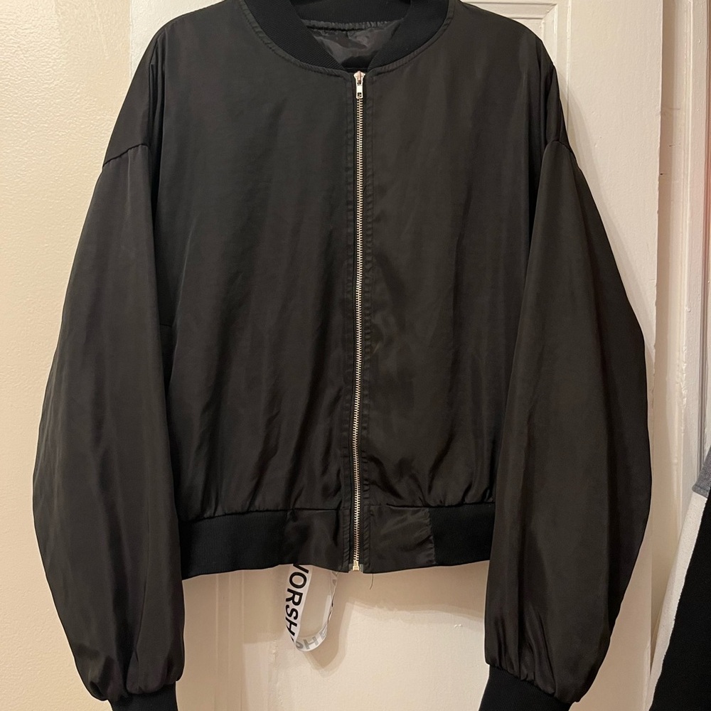 Women's Black Bomber Jacket